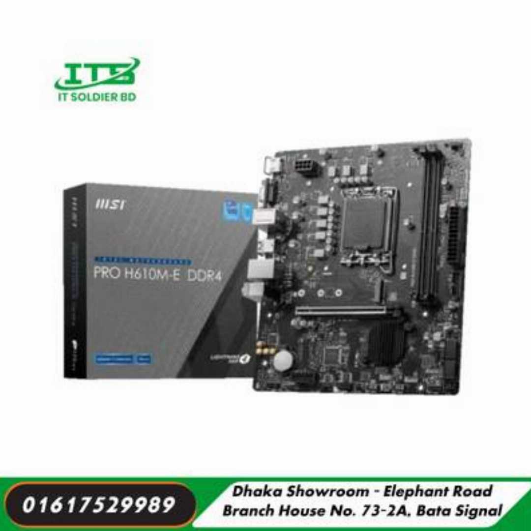 MSI,Motherboard,PRO,H610M-E,DDR4,mATX,Update,Price,in,bd,|,IT,Soldier,Bd
MSI PRO H610M-E DDR4, MSI motherboard price in Bangladesh, H610 motherboard, LGA1700 motherboard, DDR4 motherboard, Intel 12t